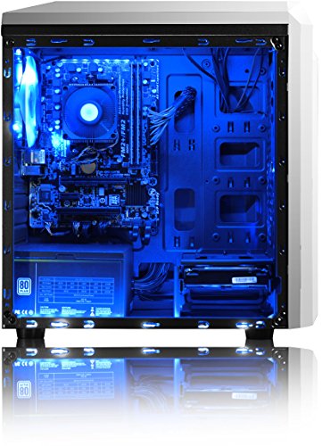 VIBOX Killstreak SA4-295 Komplett-PC Paket Gaming PC – 3,9GHz AMD A4 Dual-Core APU, Desktop Gamer Computer mit Spielgutschein, 22″ HD Monitor, Gamer Tastatur & Mouse, Blau Innenbeleuchtung, lebenslange Garantie* (3,7GHz (3,9GHz Turbo) superschneller AMD A4-6300 Dual-Core-APU / CPU-Prozessor, 8GB DDR3 1600MHz RAM, 3TB (3000GB) SATA III 7200rpm Festplatte, 400W 85+ Netzteil, CIT F3 Weiß Gaming Geh§use, Asrock FM2+ A68M Mainboard, Ohne Windows Betriebssystem) - 5