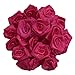 Asian Hobby Crafts Satin and Tissue Ribbon Rose Flower, Maroon (Pack of 24, 25mm) RS.99.00