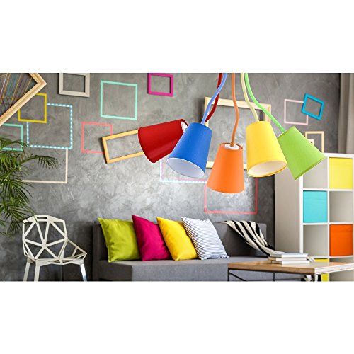Preisvergleich Produktbild Moderner Deckenlampe 5x60W / E27 WIRE COLOUR 2107 TK Lighting