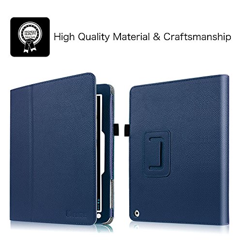 Fintie Odys Iron Hülle Case – Slim Fit Folio Kunstleder Schutzhülle Cover Tasche mit Ständerfunktion und Stylus-Halterung für Odys Iron 24,6 cm (9,7 Zoll) Tablet-PC, Marineblau - 2