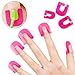 Travelmall Nail Art Decoration 26pcs Nail Polish Glue Model Spill Proof Manicure Protector Tools Reusable 10 Sizes Pack Nail Polish Easy Nail Polish Stencil(26pcs)