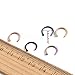 TianQin WY Small 316L Surgical Steel Open Nose Ring / Hoop Cartilage Piercing Stud Body Piercing Thickness 0.8mm and 8mm Diameter (8mm 10pcs)
