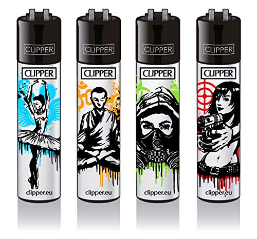 Clipper® Streetart - Set di 4 accendini