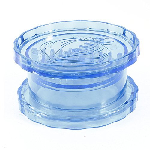 Packung mit 3 Garlic Crusher-Gewürz-Fleischwolf-Mischer Presser Schneidmaschine-Ingwer (blau)