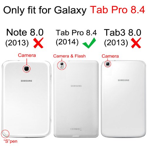 Fintie Samsung Galaxy Tab Pro 8.4 SM-T325 LTE SM-T320 Hülle Case – Ultra Schlank Superleicht Ständer Smart Shell Cover Schutzhülle Etui Tasche mit Auto Schlaf / Wach Funktion, Lila - 2