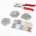 Produktbild Unbekannt 100 Set 10 Farben Druckknopf Druckknoepfe Open Ring and Zange Werkzeug DIY Basteln by RIVENBERT