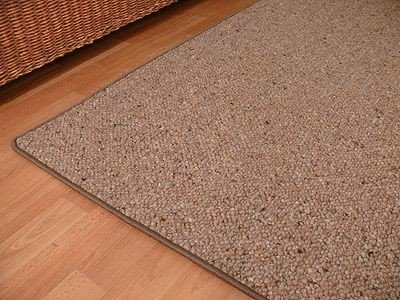 Natur Wolle Teppich Berber Malta Braun in 24 Größen, Größe:300×300 cm - 2