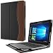 Produktbild Lenovo MIIX 320 Hülle Case -Infiland Slim Fit Folio PU-lederne dünne Kunstleder Schutzhülle Cover Tasche für Lenovo MIIX 320 25,65cm (10,1 Zoll HD IPS Touch) 2in1 Tablet (Tablet und Tastatur sind nicht entgehaltet,mit Auto Schlaf / Wach Funktion) (Schwarz & Braun)