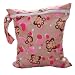 Baby Infant Waterproof Zipper Reusable Cloth Diaper Bag (Monkey Pattern)