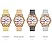 Produktbild LSAltd 2019 Neue Ankunft Fashion Cartoon Aircraft Picture Wood Grain Women Wrist Watch Glass Mirror Silicone Strap Quartz Watch.
