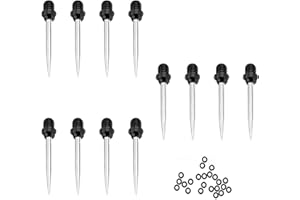 HERZWILD Dart tips, 12 pieces, dart rubber ring, steel tips, metal tips for steel dart