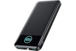 AXNEB Power Bank 13800mAh,Ultra Sottile & Leggero Caricatore Portatile con Display LCD,3A PD USB C Ingressi&Uscite Powerbank con Torcia LED Batteria Esterna per iPhone Samsung Huawei Xiaomi-Nero