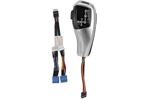 Akozon Schaltknauf F30 Style LHD Automatik LED Head Shifter Nachrüstsatz Für E81 E84 E89 E90 E91 E92 E93(Silber)