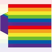 Regenbogen-Servietten – 20 Stück, Ca. 30x30 Cm | Pride-Party, Bunt Mit Goldfolie, Einweg