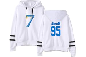 HEY XQ Map of The Soul 7 Pullover Hoodie Unisex Sweatshirts Anime Weiß Kapuzenpullover für Army V RM Jimin Jin Jung Kook J-Hope Suga XXS-4XL