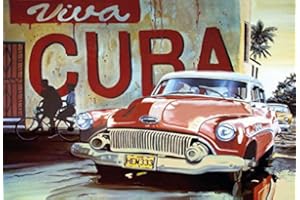 Schatzmix Auto Viva Cuba Plaque Murale en métal Motif Oldtimer 20 x 30 cm Multicolore