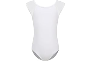 HIPPOSEUS Ragazze Body da Danza Classica Ballo Manica Corta Body Ginnastica Bodysuit