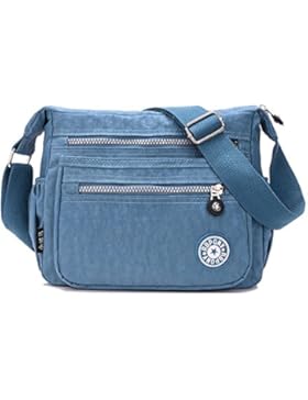 Tibes Mode Damen Nylon Schulterbeutel Wasserdichte Crossbody Beutel Reise klein Umhängetasche organisieren