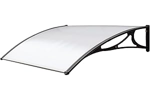 Linea Garden Friend p1327004, Vordach ABS Tiefe 80 cm, Länge 100 cm, Schwarz