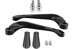 ARAMOX Motorrad Bremshebel Kupplungsschutz Kupplung Kompatibel, Carbon Lenker Schützen Schutz Aluminiumlegierung Faser Motorrad Bremse Kupplungshebel Lenker Schützen Schutz (1 Para)(Black)