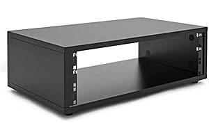 GEAR4MUSIC Unité de rack 3U pour les installations domestiques et de studio, taille compacte, noir
