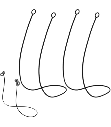 Cavo Anti-Caduta Per Auricolari - 2 Pezzi, 48 Cm, Compatibile Con Cuffie Con Punte Rimovibili