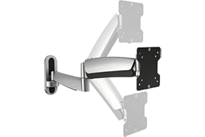 RICOO Uchwyt ścienny do monitora PC z regulacją wysokości, sprężyna gazowa, wychylny, do ekranów 15-33 cali, uchwyt ścienny S2711, uchwyt do monitora, uchwyt na ekran, VESA 75 x 75, 100 x 100 mm