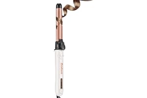 Automatischer Lockenstab, Scdom Global Voltage Rotierender Lockenstab mit Klemme, 5 Heizstufen, 360° Drehbares Netzkabel, Automatisch Rotierender Automatischer Reset-Funktion für Kurzes Haar (26 MM)