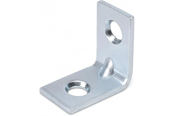 IMPEX Angle Bracket for Reinforcing Chairs and Tables Pack of 24 Shelf Bracket Zinc Plated L Shape Bracket Solid Shelf Support Joint Right Corner Brace (25 X 25 MM)