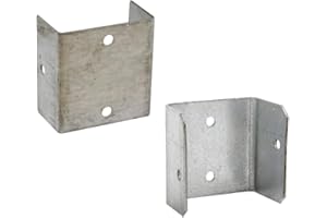 (10 Pack) 50mm Fence Panel Clips/Trellis U Clip Bracket BZP for Timber Posts and Anti Rattling by MultiScrew®