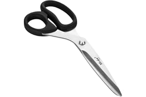 Mr.do Ciseaux de Couture Professionnel Super Sharp pour Tailleur Tissu Textile avec Poignée en Caoutchouc Noir, Multi-Usage, 255 mm Longue