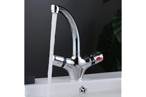 Acesunny Waschbecken Armatur Waschtischarmatur Thermostat Mischbatterie Wasserhahn Device Thermostat Waschbecken Armatur Waschtischarmatur Mischbatterie Wasserhahn