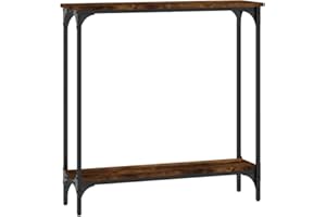‎VIDAXL vidaXL Stolik konsolowy, przydymiony dąb, 75x22,5x75 cm
