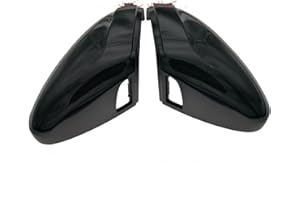 LAITEAOLIN Spiegelabdeckung 2 Stück Seitenspiegelabdeckungen Für VW Für Passat B8 Für Variant Für Arteon Caps 2016 2017 2018 2019 2020 Glossy Pearl Black Rückspiegel Abdeckung (Farbe : 1)