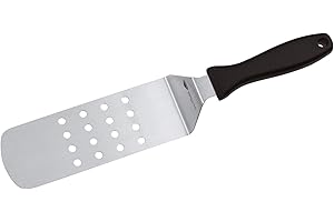 Paderno 18517-24 Spatola per Hamburger Forata, in Acciaio Inox