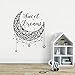 Produktbild Home Aufkleber Sweet Dream Moon Wandaufkleber Dream Catcher Dekorative Schlafzimmer Poster Wand Beauty Modeschmuck Applique H627 grau 57X70CM