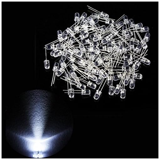 S.ELECT008 Big Flame 5mm Clear White Led (Light Emitting Diode) -100Pcs