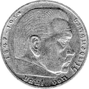 Preisvergleich Produktbild 2 Reichsmark Deutschland, 1939 A, "Hindenburg" (Jäger: 366) SS