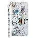 Produktbild Chreey Hülle für Xiaomi Mi A2 (Mi 6X), Verbesserte Version Magnetverschluss Leder Handyhülle Flip Schutzhülle mit Brieftasche Kartenfach Standfunktion [Blumen Skizzieren]