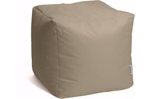 Avalon - Pouf Poggiapiedi CUBO Jive, Puff Poggiapiedi Divano quadrato, Puffo Imbottito in Tessuto Tecnico Resistente e Antistrappo, Comodo e Impermeabile, Made in Italy(45cm-Corda)