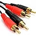 Price comparison product image m-one / 2m/6.5ft long, Twin 2 RCA to 2 RCA Plug Audio Lead Cable for - ION Audio Max LP Belt-Drive Turntable - to Connect Speakers, Mixer and Other Audio Equipment
