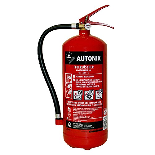 Preisvergleich Produktbild AUTONIK 226230 Pulver-Feuerlöscher ABC, 6 Kg