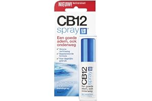 CB12 Spray buccal – Fraîcheur direct sur le chemin, Réduit la cause de la mauvaise haleine, avec de l'acétate de zinc, goût de menthe – 15 ml