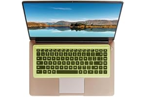 SDTEK Tastaturschutzfolie aus Silikon, universell Kompatibel mit 15–17 Zoll Laptops, Notebooks, Netbooks, Chromebooks (gelb)