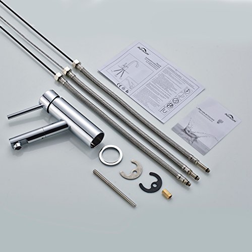 Auralum® Wasserhahn Waschtischarmatur Niederdruck Einhandmischer Waschbecken Bad Armatur Typ D - 6