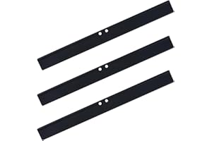 RUOJLING 3 Piezas Silicona Labios Regleta Limpiacristales,Repuesto de Escobilla de Silicona para Ventana,Escobilla de Silicona para limpiaparabrisas,Labios de Silicona limpiacristales,Negro,25 * 2.3cm