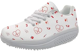 Showudesigns Travail infirmière Mode Compensées Basket Femmes Minceur Chaussures Sneaker