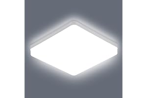 Comely Plafon LED Techo, 36W 4050LM Lámpara de Techo IP44 Impermeable, Luz de Techo Moderno para Cocina Baño Dormitorio Balcón Sala Pasillo, 6500K Blanco Frío