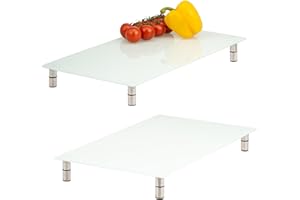 bremermann Lot de 2 plaques de protection en verre de sécurité, env. 30 x 6 x 52 cm (blanc)