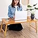 Produktbild Laptoptisch Relaxdays Bambus-Bett Tablett, Laptop-Schreibtisch, Schreibtisch, Schreibtisch, Kinder Frühstückstablett, Tragbare Stehtisch, Notebook Stand Sofa Tisch, Study Desk, Mehrzweck Im Wohnheim, Home, Büro, Park, Garten (faltbar, Größe: 80 * 38 * 32cm )
